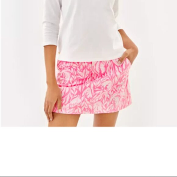 Lilly Pulitzer Colette Knit Skort, NWT, Rousseau pink, tulip to tango, size 12 - Picture 1 of 5